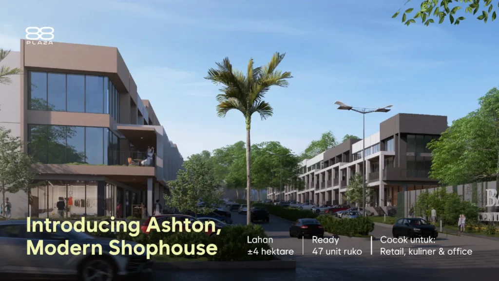 ruko 3 lantai 88 plaza, tipe ashton
